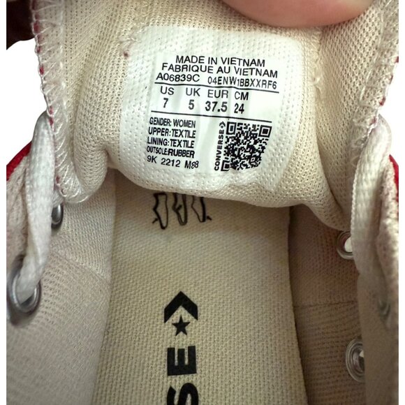 Converse Red Chuck Taylor All Star Lift Platform Canvas Size 7 Womens - Picture 6 of 15